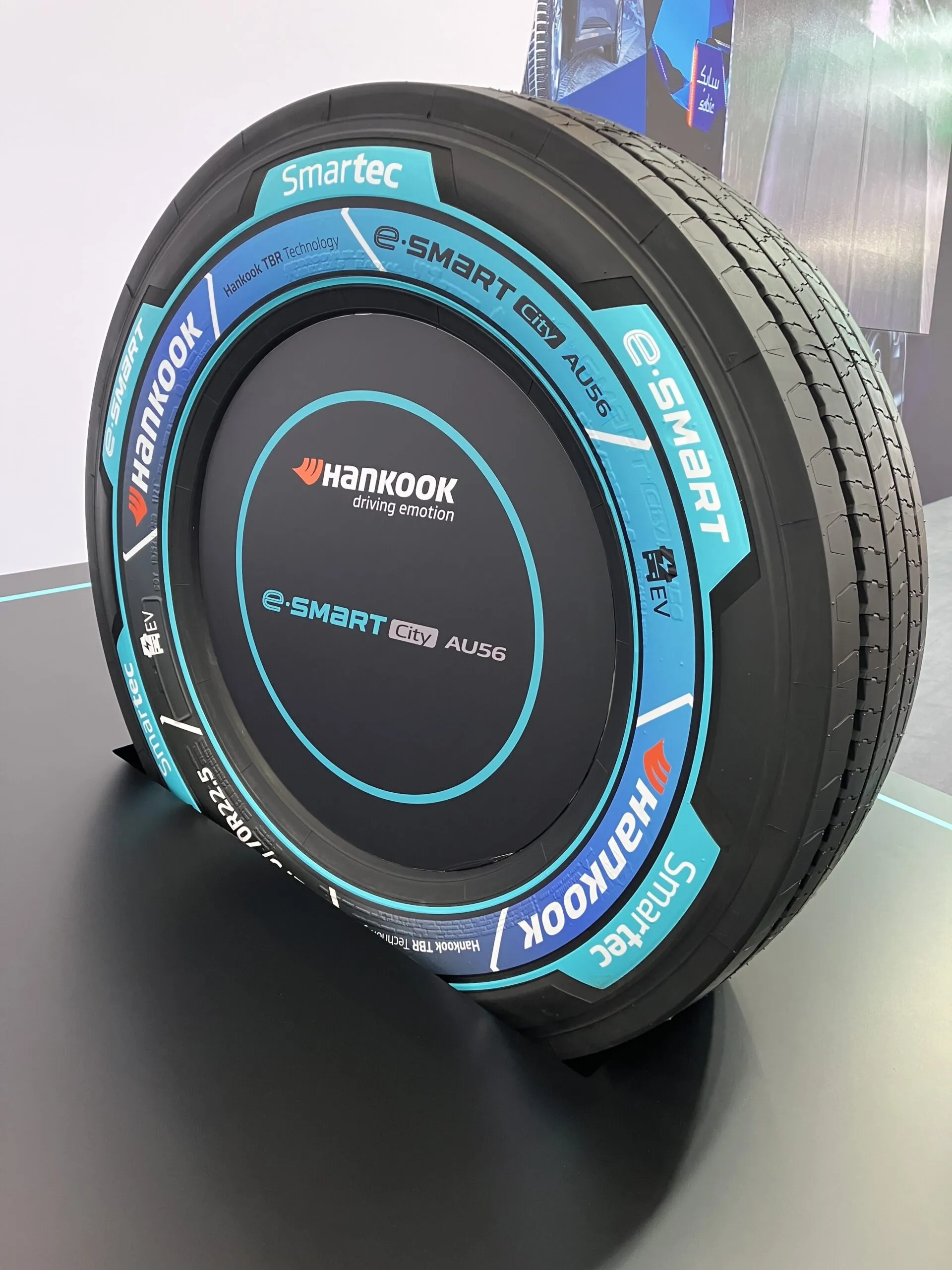 Hankook electric bus tyre displayed at The Tire Cologne 2024