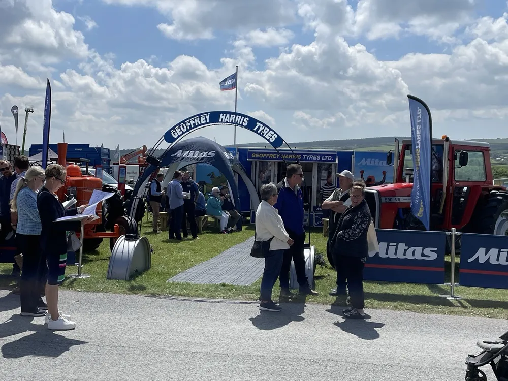 Mitas and Geoffrey Harris Tyres stand at the Royal Cornwall Show