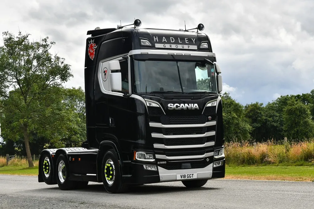 Hadley Group Lorry in Black parked on tarmac.