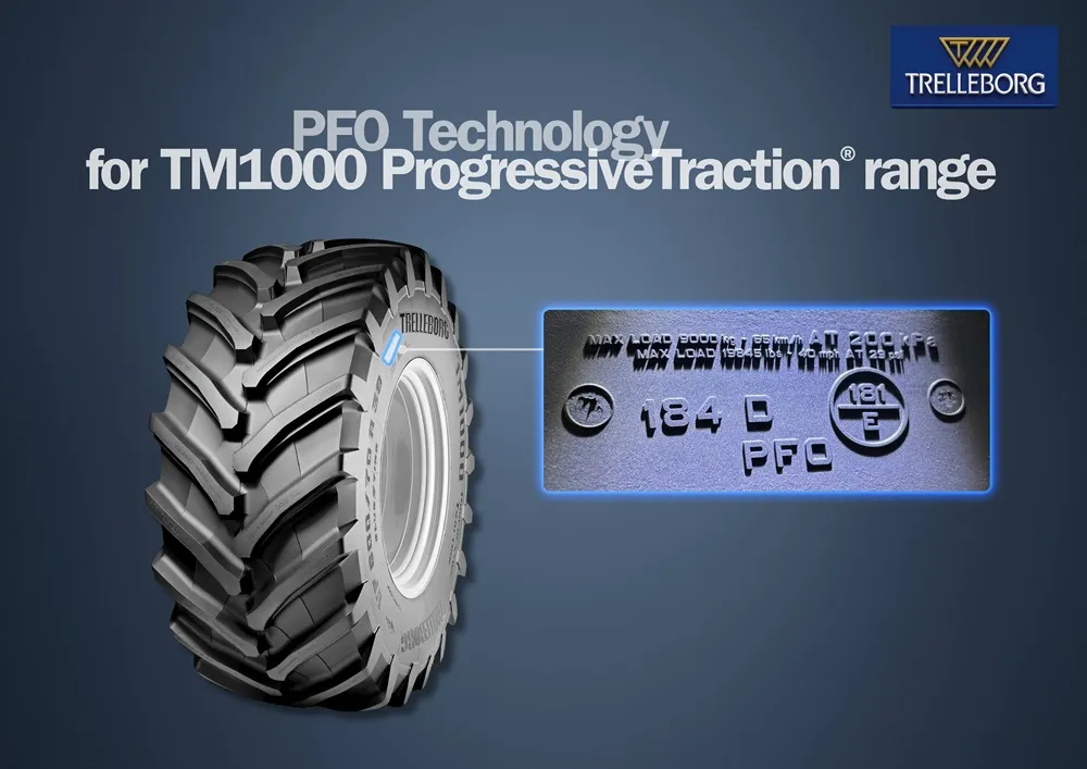 Image of the new Trelleborg tyre