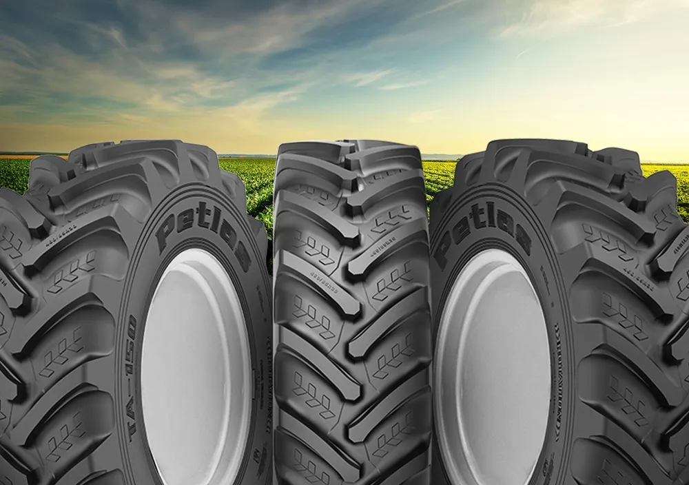 Front ivew of three Petlas TA 150 tyres