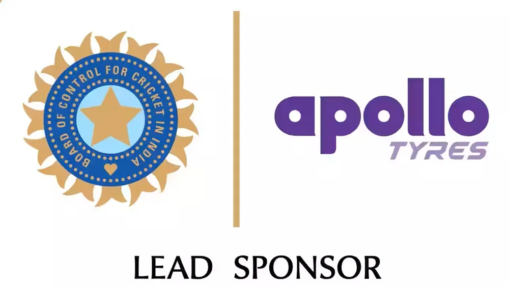 BCCI and Apollo Tyres logos side by side