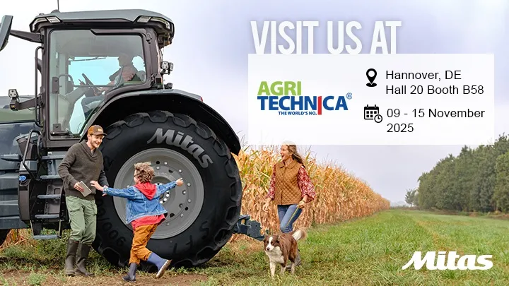 Image of tractor for Mitas at Agritechnica 2025 poster