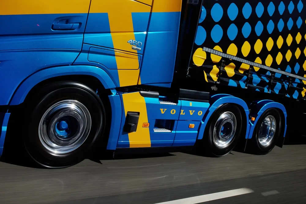 Image of a close up view of the Michelin Volvo FH