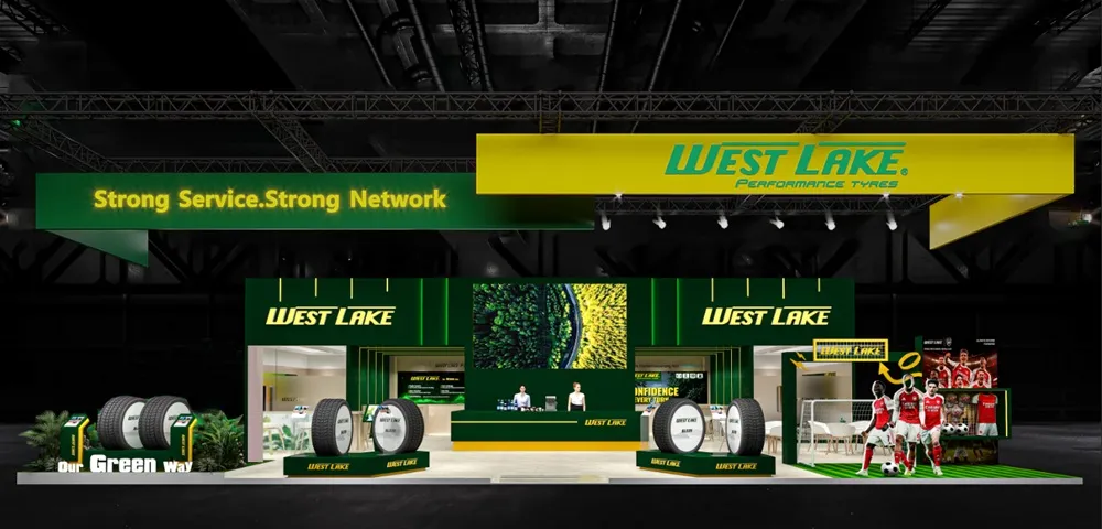Image of the ZC Rubber IAA Booth Graphic front view